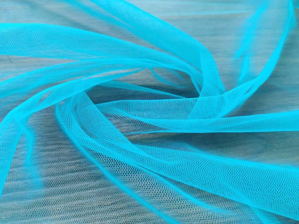 Sky Blue Mono Net Fabric