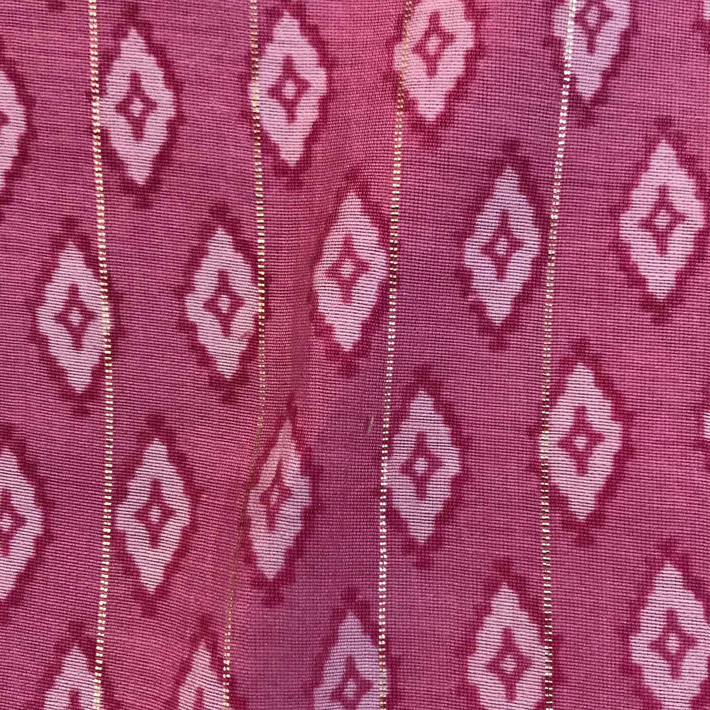 Pink Motifs Viscose Lurex Fabric (Wholesale) (Wholesale)