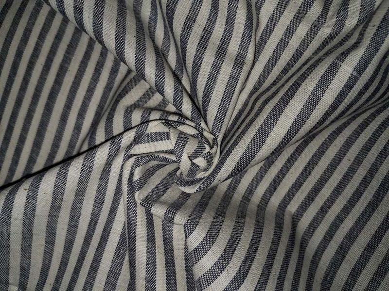 Black & White Stripes Cotton Fabric