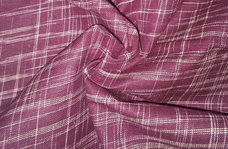 Onion Pink Checks Jharna Cotton Fabric