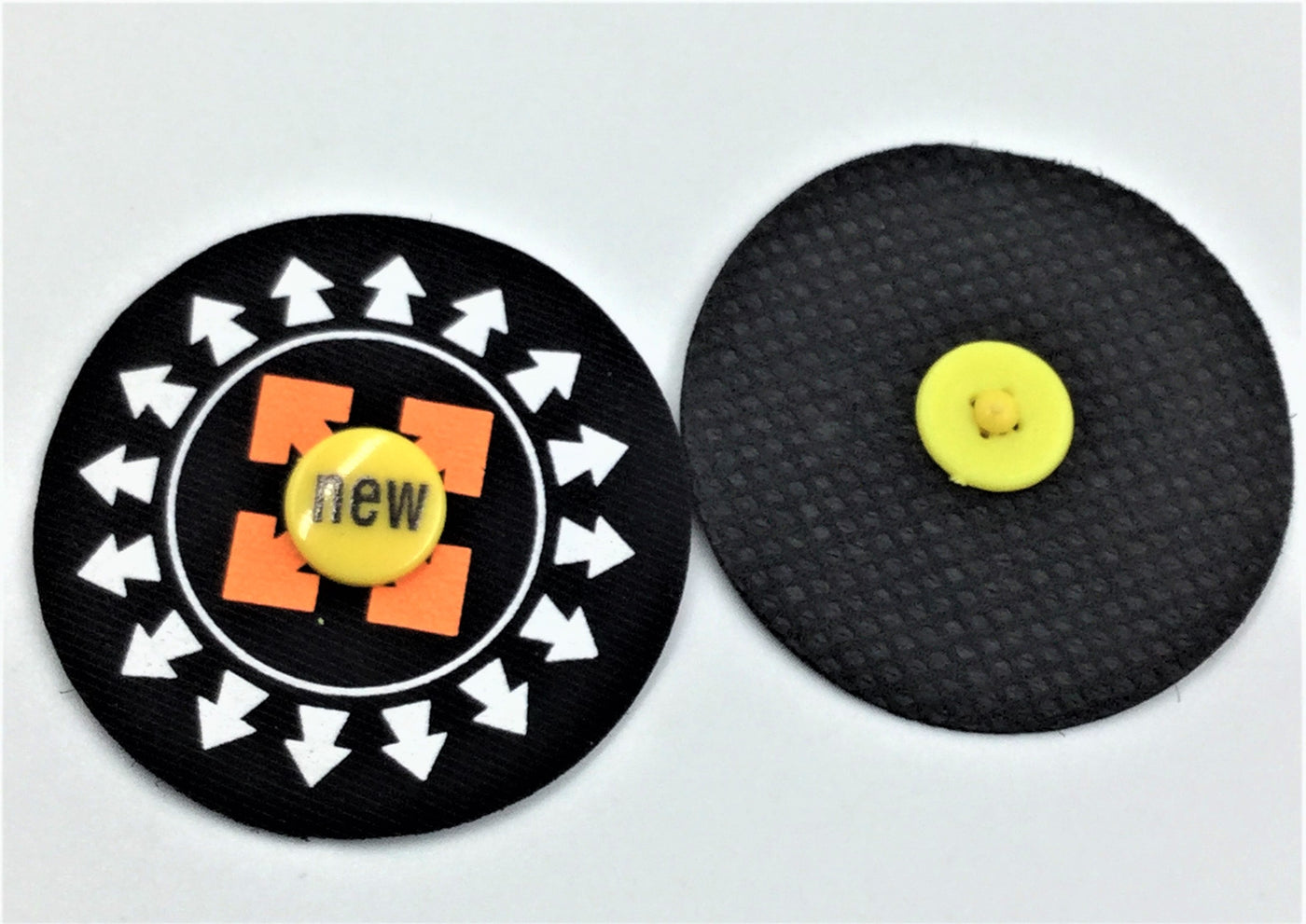 Black & Orange Round Sticker