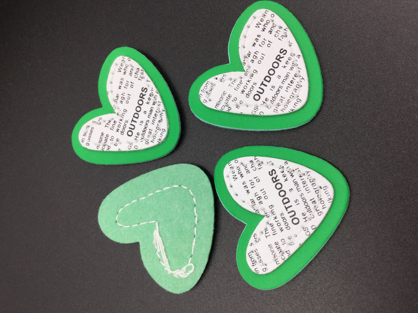 Green Heart Shape Stickers