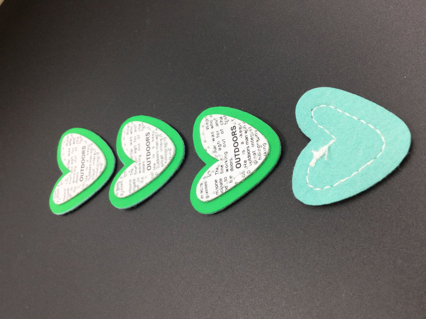 Green Heart Shape Stickers