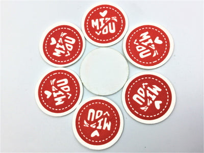 White & Red Sticker