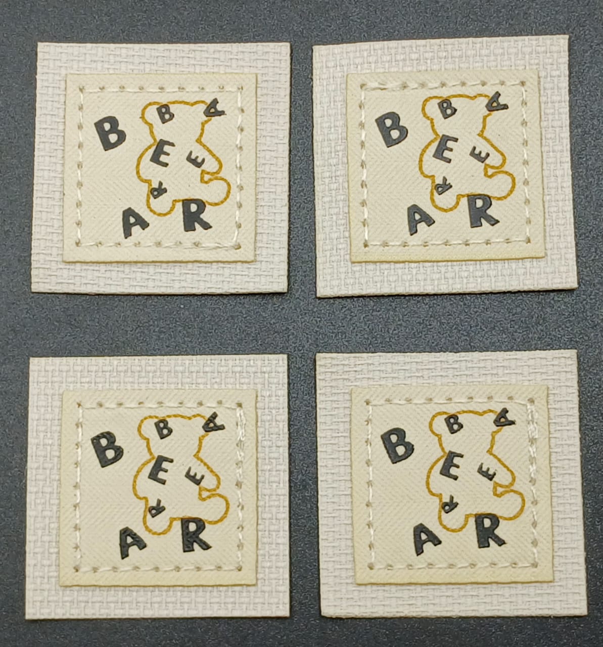 Off White & Cream Rectangular Stickers