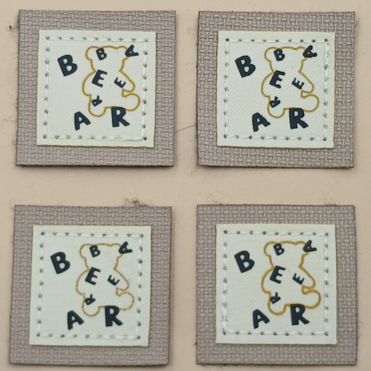 Beige & Cream  Rectangular  Stickers