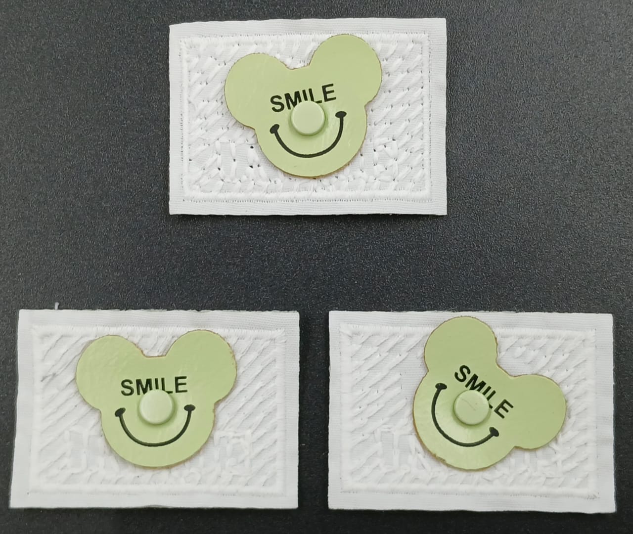 White And Green Rectangular  Shape Stickers