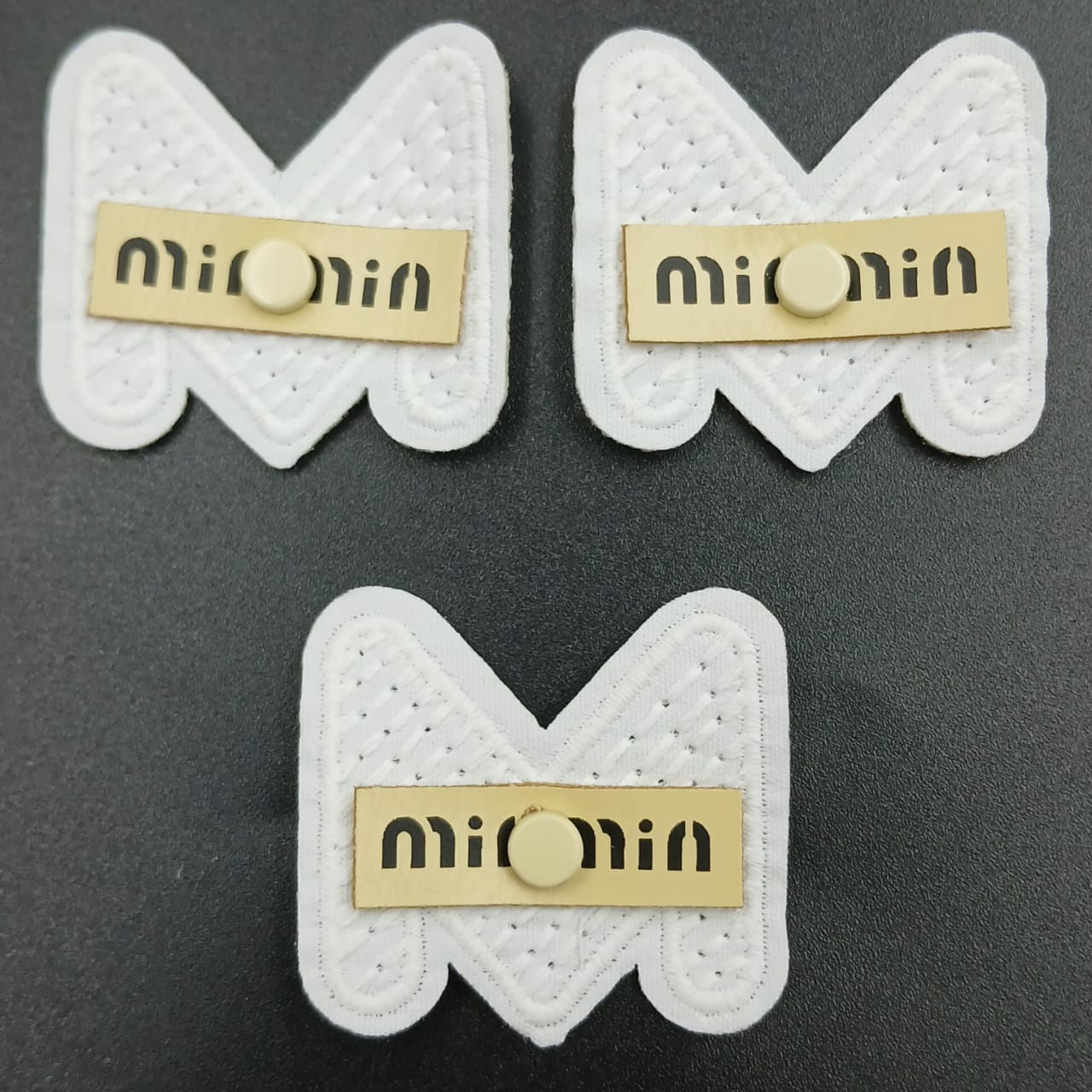 White & Yellow M Shape Stickers