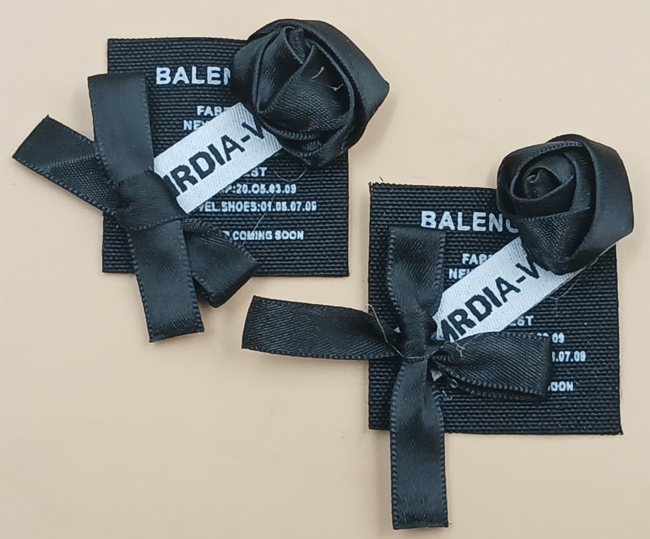 Black Colour Square Shape Stickers