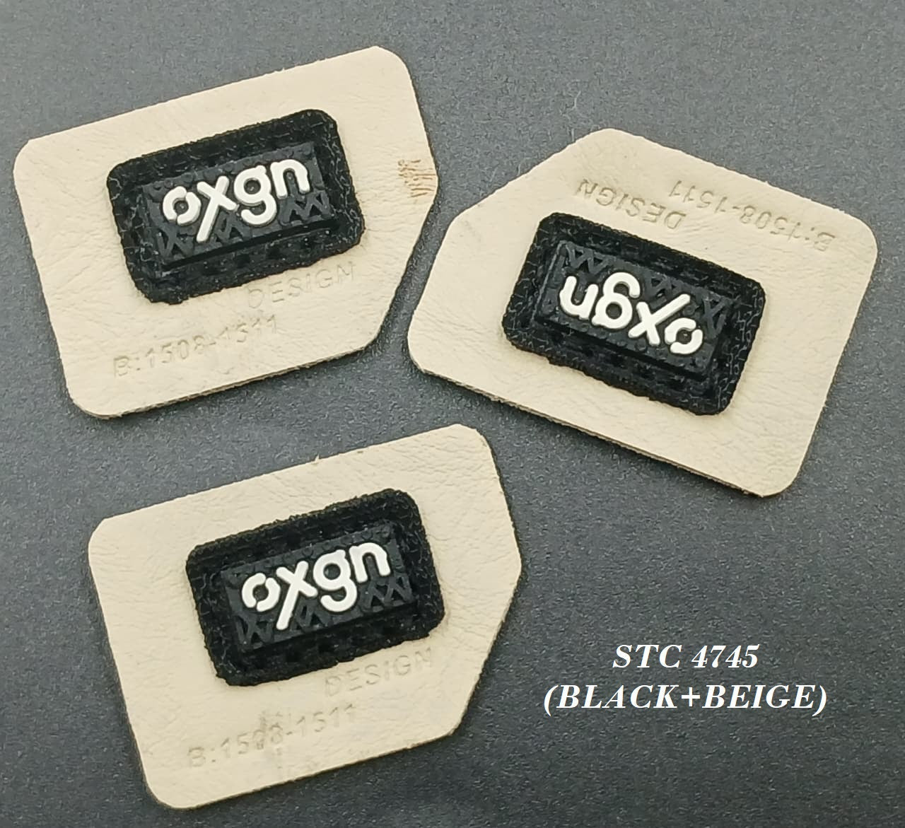 Custom Black and Beige Rubber Patch 30D