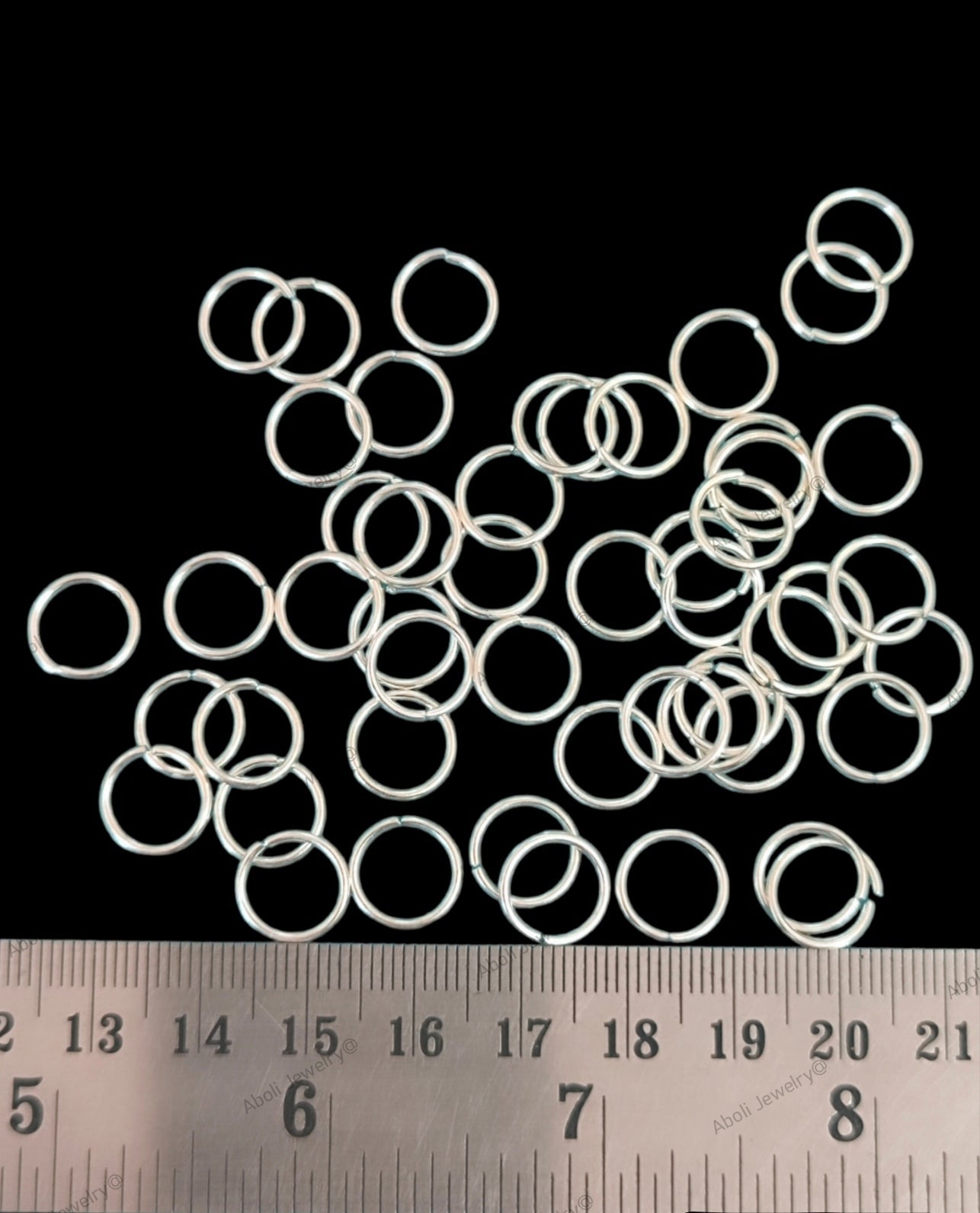 Tarnish Resistant 10 mm Silver Jump Rings Brass. (Wholesale)