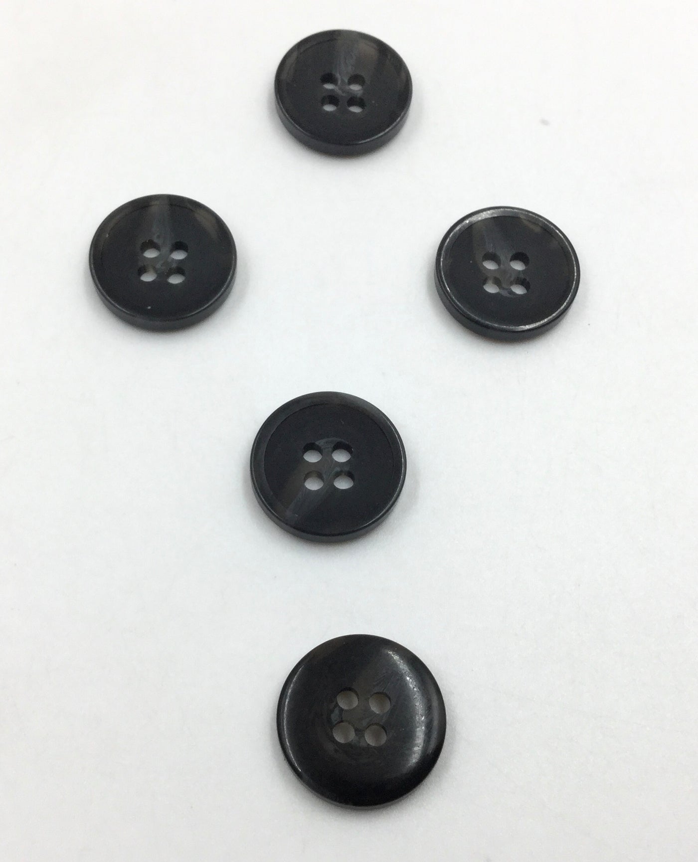 Black Circular Plastic Buttons