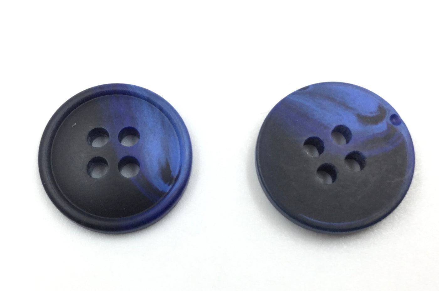 Black & Blue Round Plastic Buttons