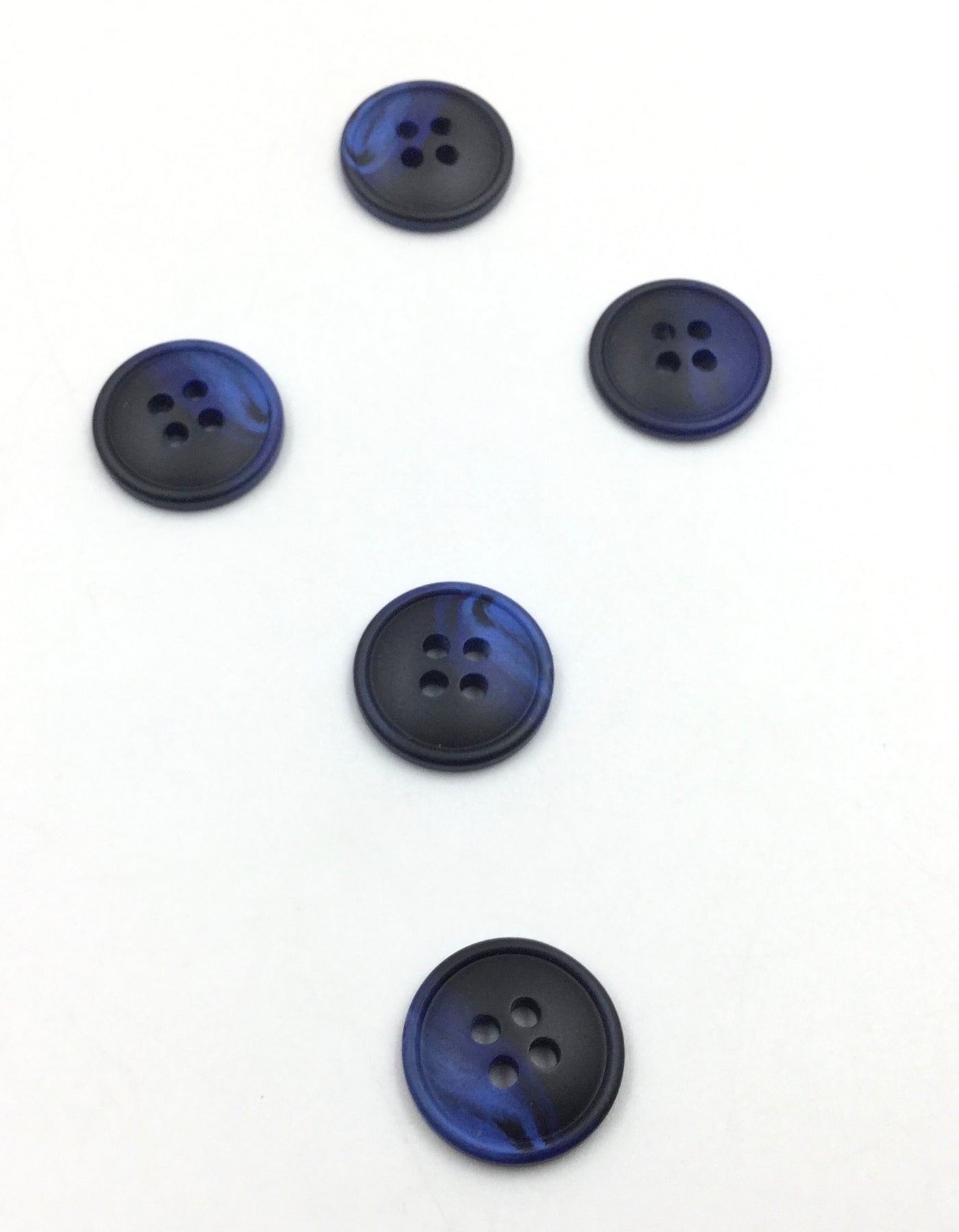 Black & Blue Round Plastic Buttons