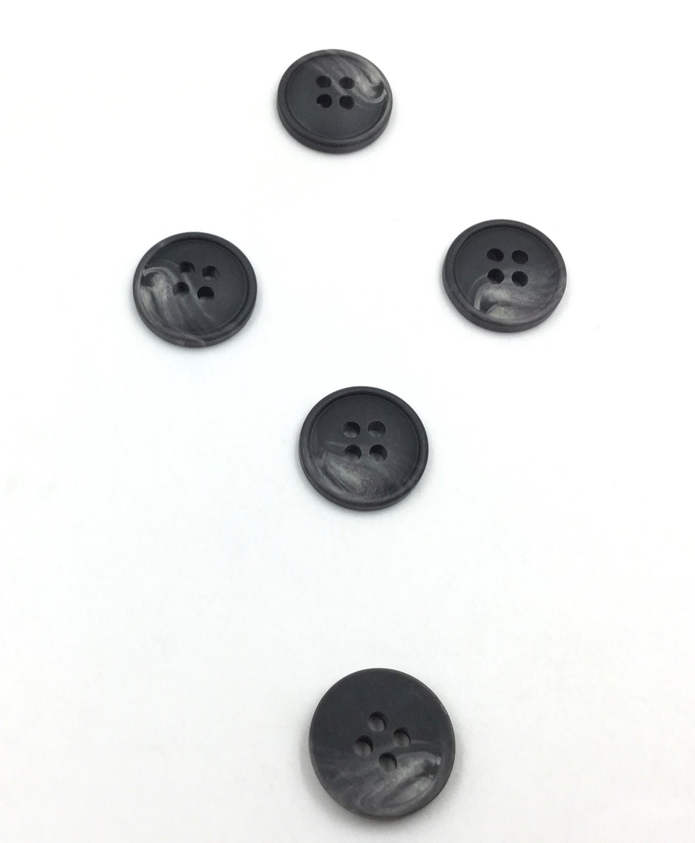 Black Circular 4 Hole Plastic Buttons