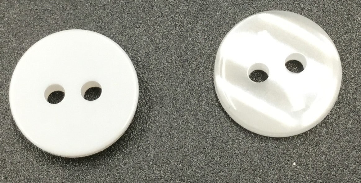 Off White Circular Polyester Buttons