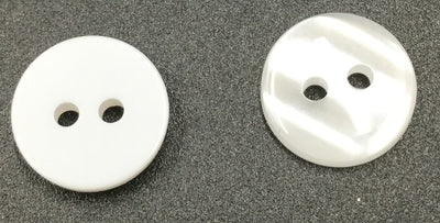 Off White Circular Polyester Buttons