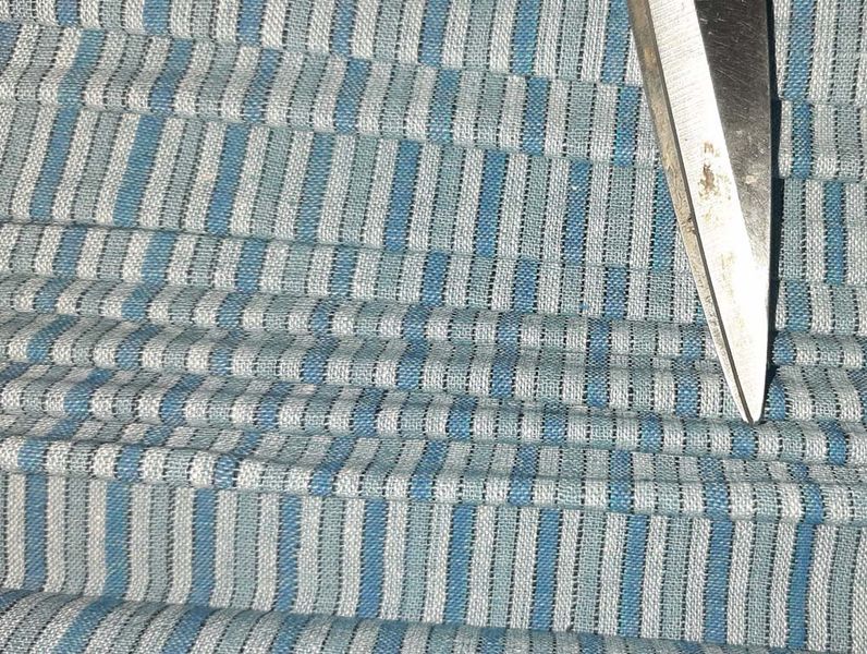 Blue Stripe Cotton Fabric