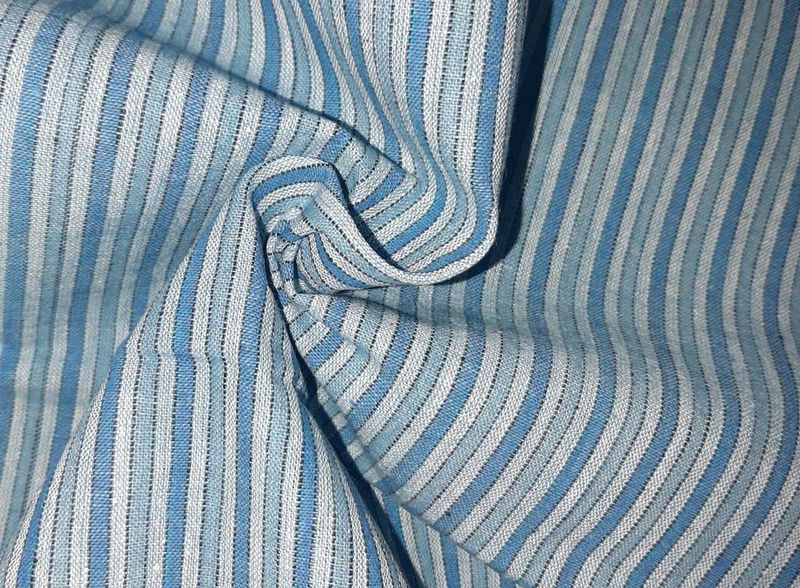 Blue Stripe Cotton Fabric