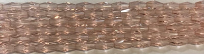 Peach Oval Glass Beads