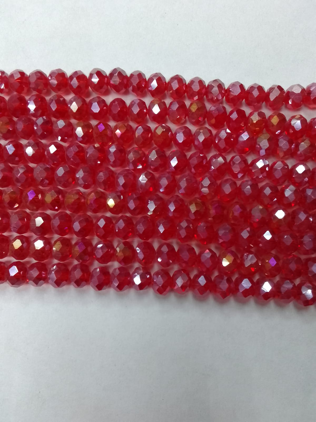 Maroon Tyre Crystal Glass Beads