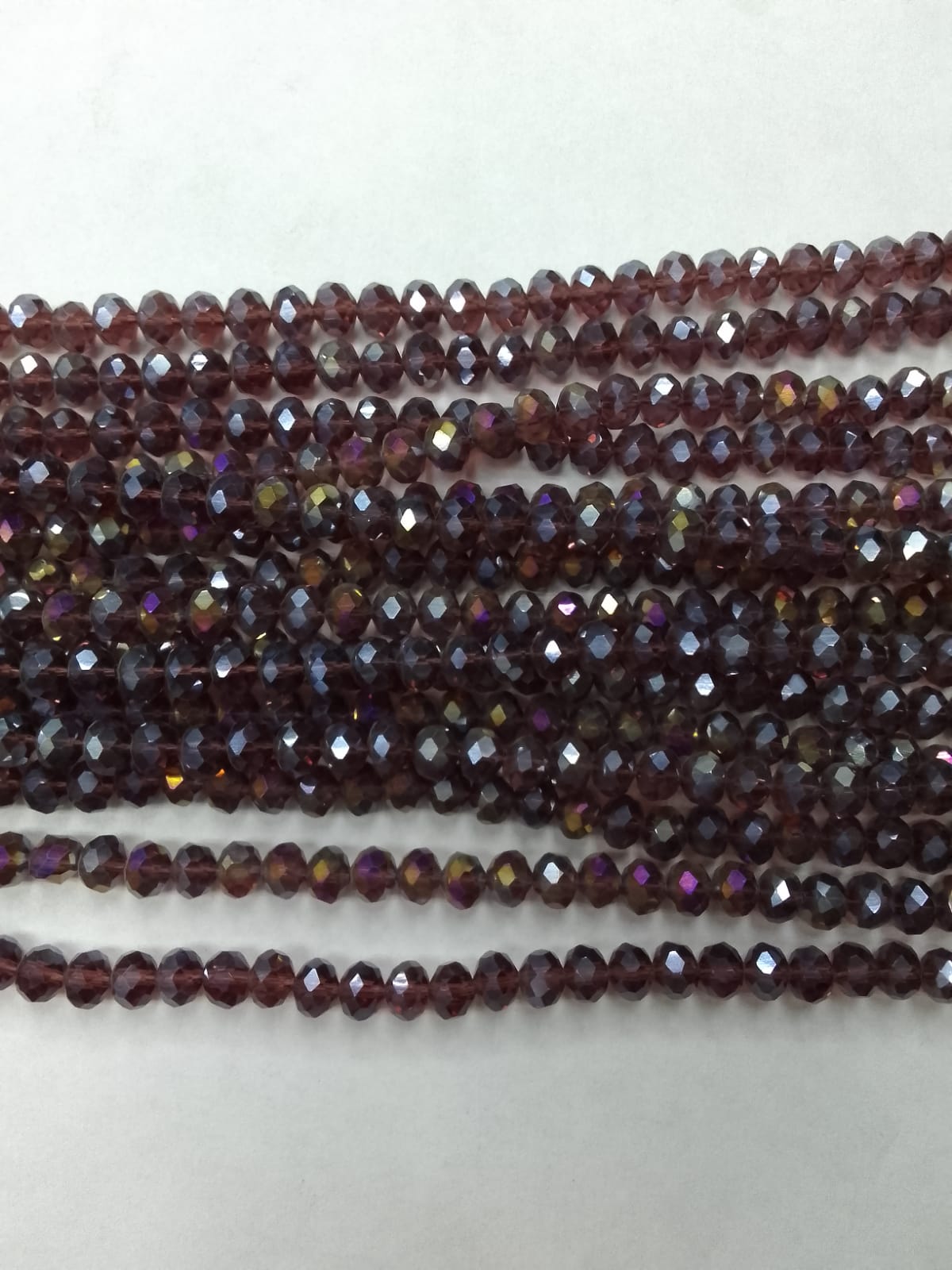 Amethyst Purple Tyre Crystal Glass Beads