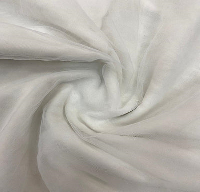 White Plain Dyeable Mono Net Fabric (Wholesale)