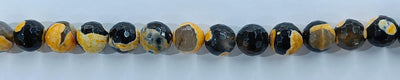 Black & Yellow Banded Agate Stones