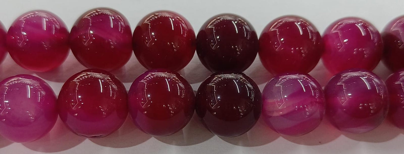 Maroon & Pink Banded Agate Stones