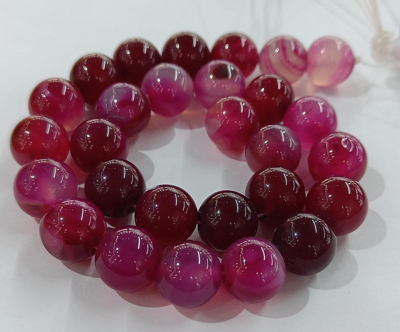 Maroon & Pink Banded Agate Stones