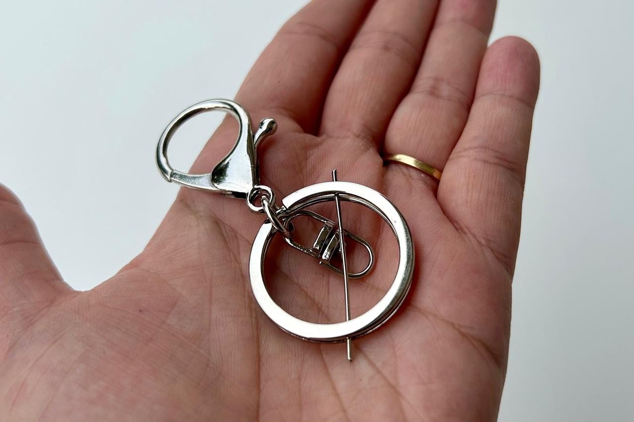 Multicolor Keyring with Lobster Hook