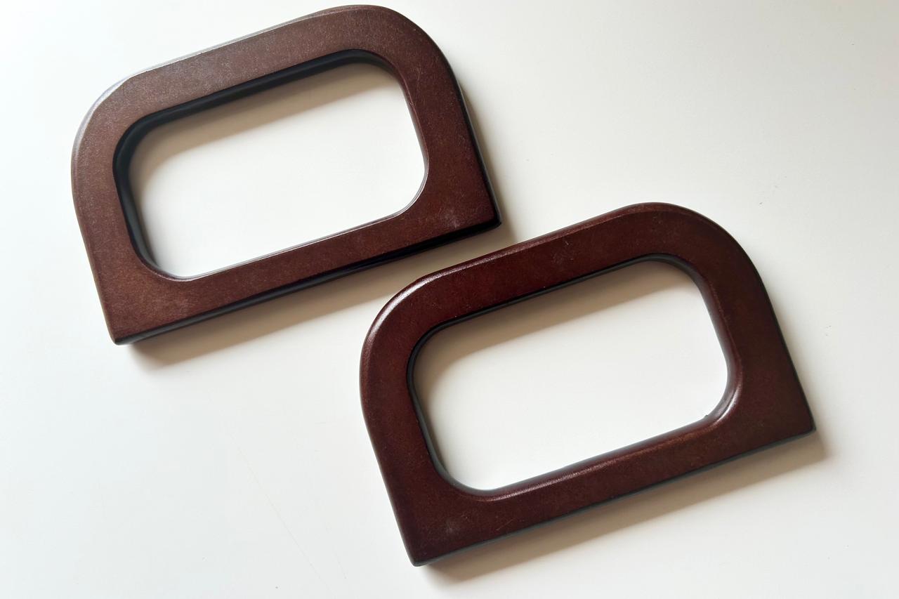 D Shape Wooden Polished Handles For Bag Making