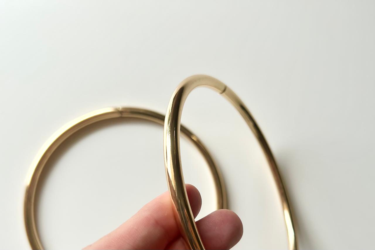 Golden Metal Round Shape Handle For Bag