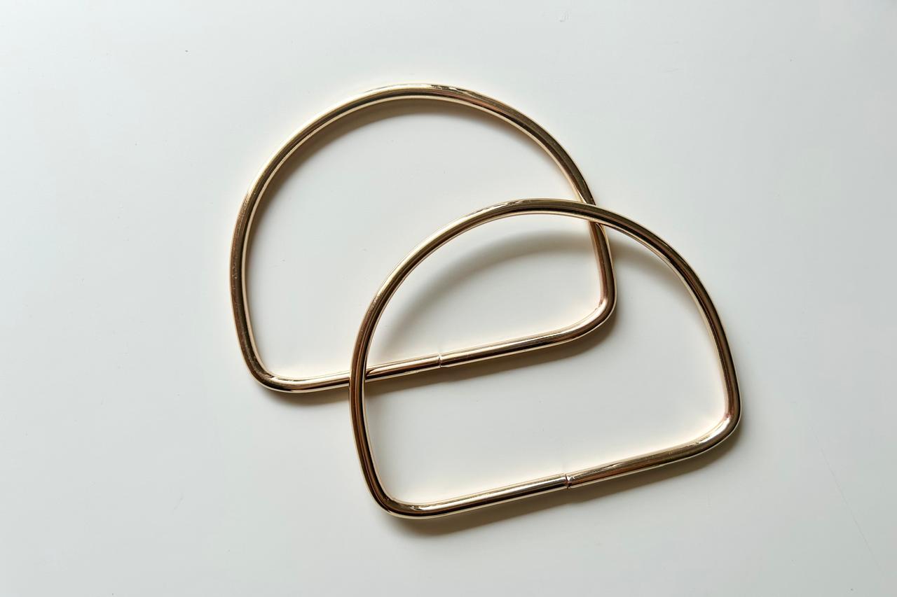 Golden Metal D Shape Handle For Bag