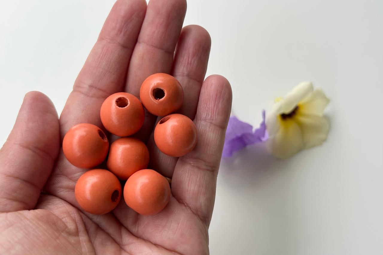 Muticolor Dark Shades 2 Hole Color Round Wooden Beads