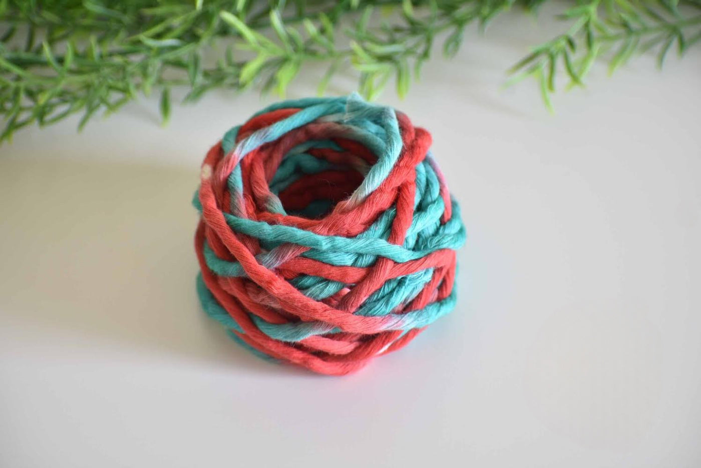 Multicolor Tinsel Handpainted Cotton Single Ply Cord - 3mm