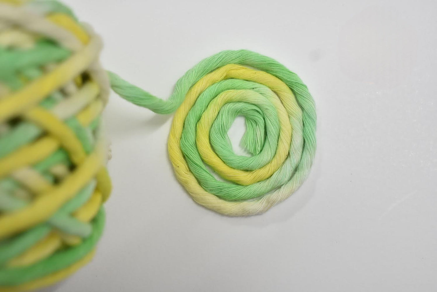 Multicolor Lemonade Handpainted Cotton Single Ply Cord - 3mm