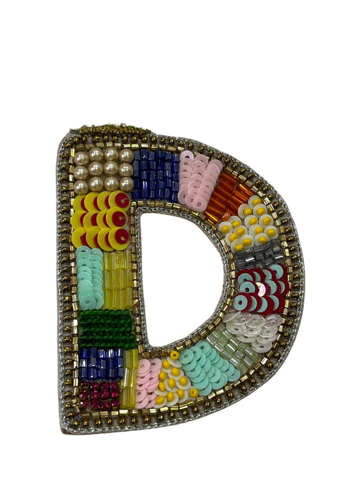 Multicolor Alphabet 'D' Handwork Patches