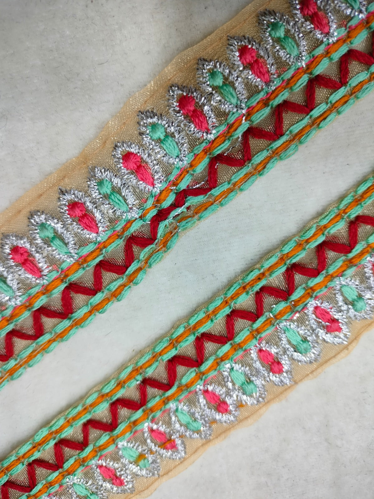 Multicolor Fancy Zari Embellished Trim