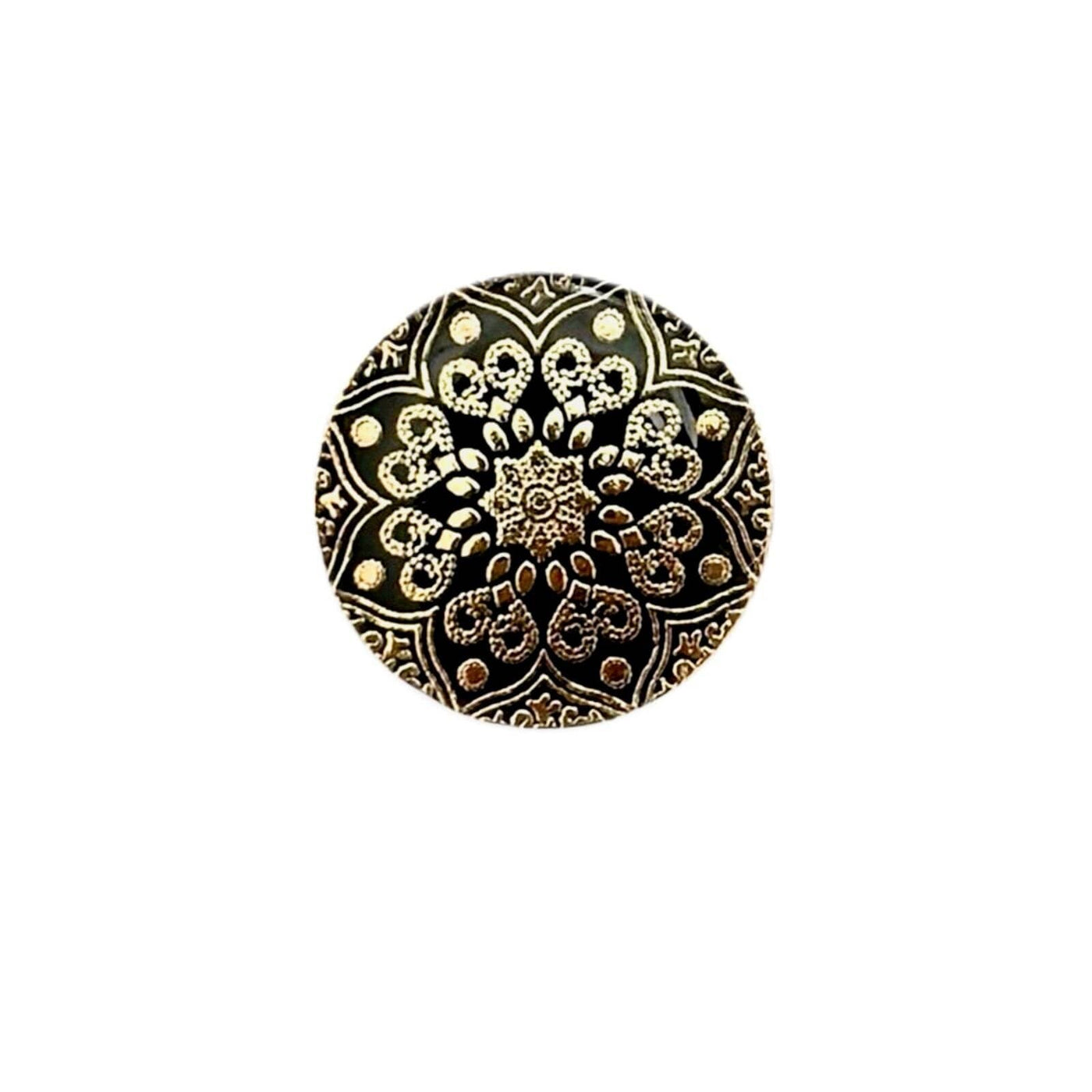 Black & Golden Circular Royal Metal Buttons