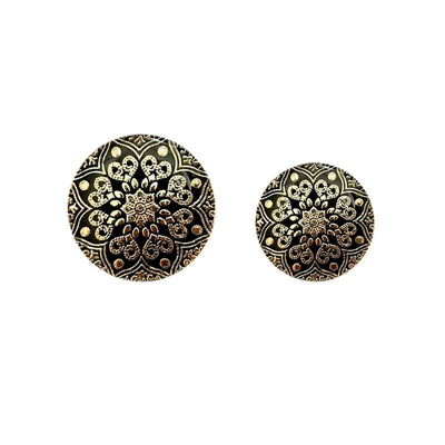 Black & Golden Circular Royal Metal Buttons