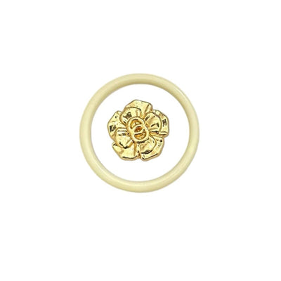 Golden Flower Shaped Designer Blazer Metal Buttons