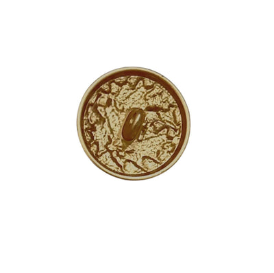 Brown Circular Flower Design Metal Buttons