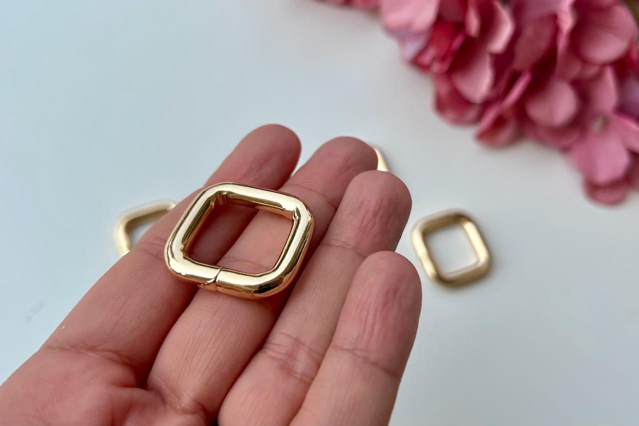 Multicolor Metal Square Rings For Bags