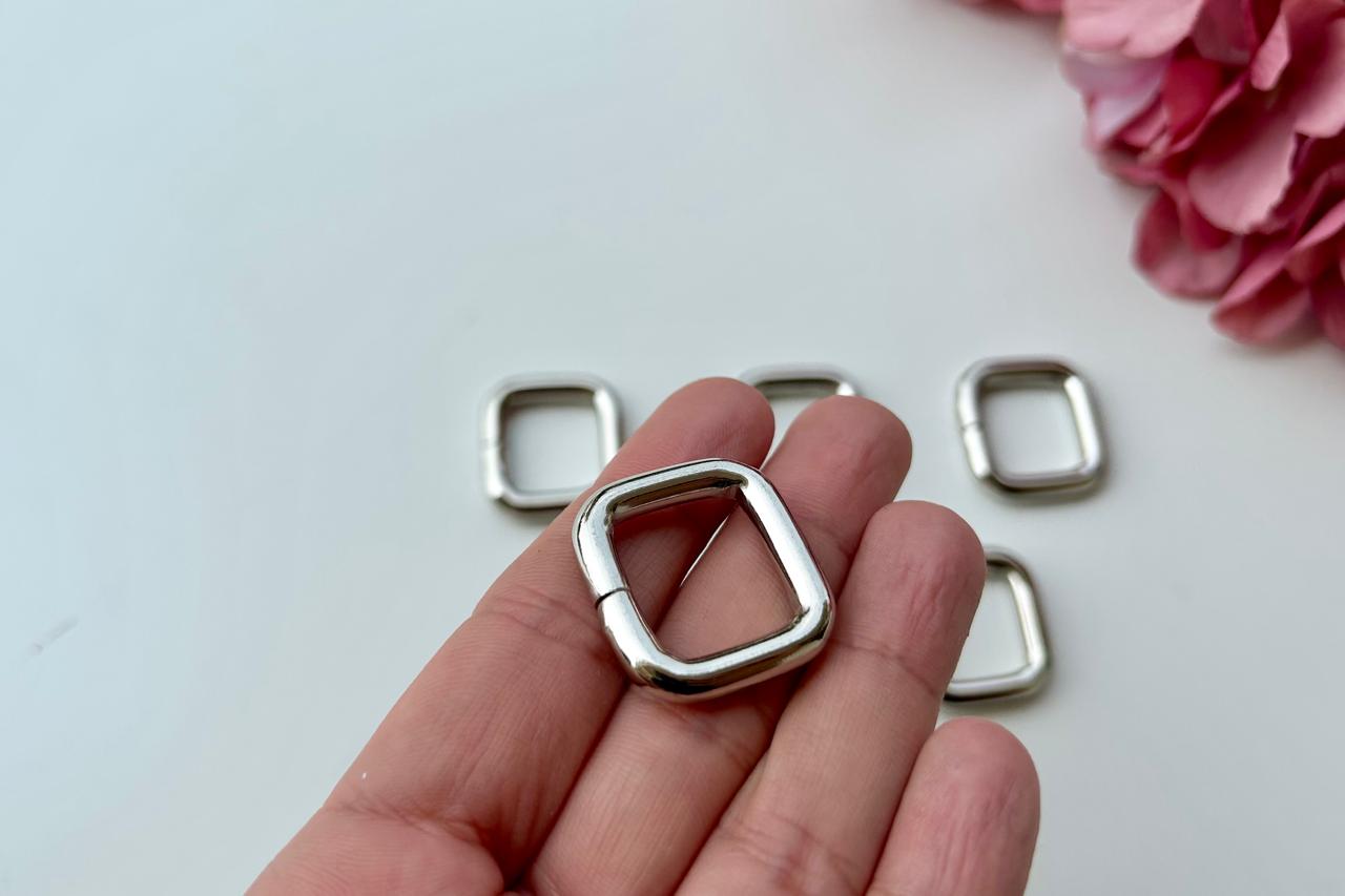 Multicolor Metal Square Rings For Bags