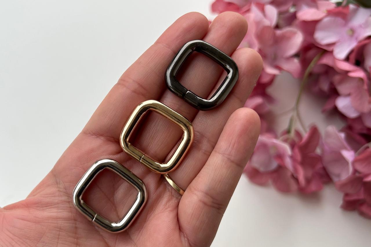 Multicolor Metal Square Rings For Bags