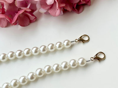 White Pearl Chain For Bags - 2 pc