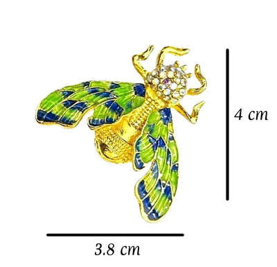 Multicolor Bee Shaped Colorful Metal Brooch