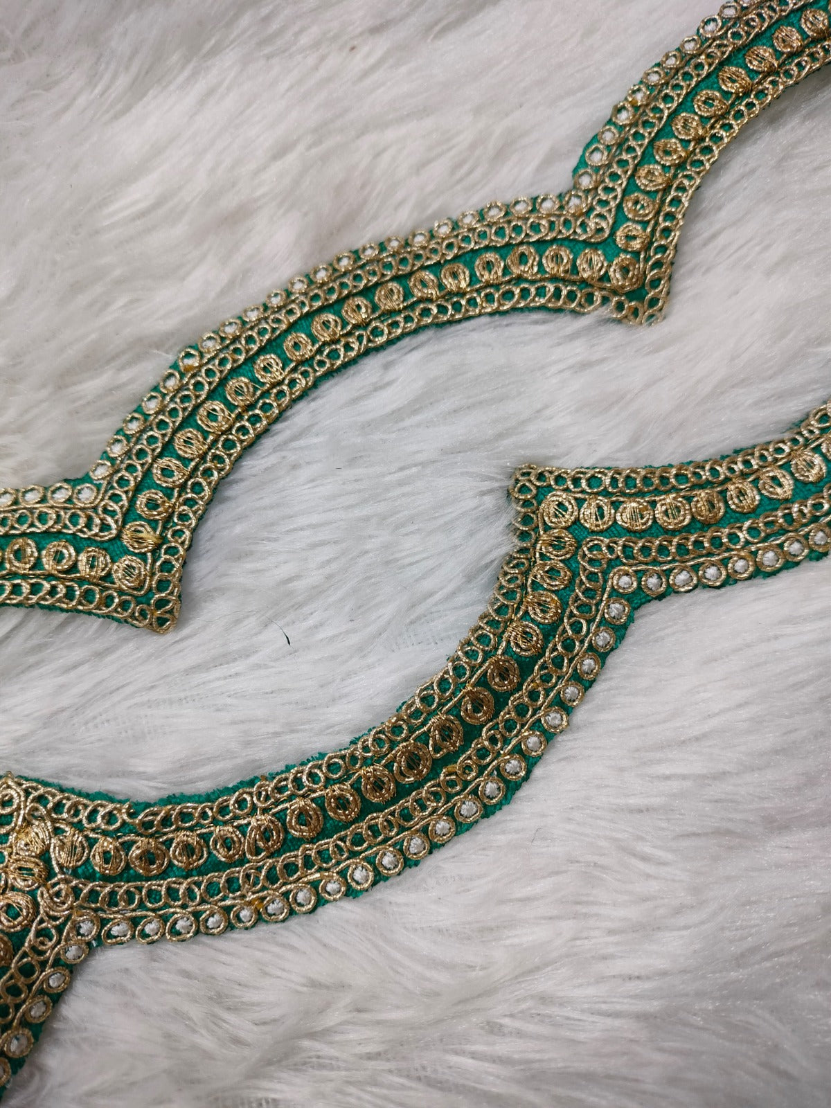 Rama Green Fancy Embellished Trim