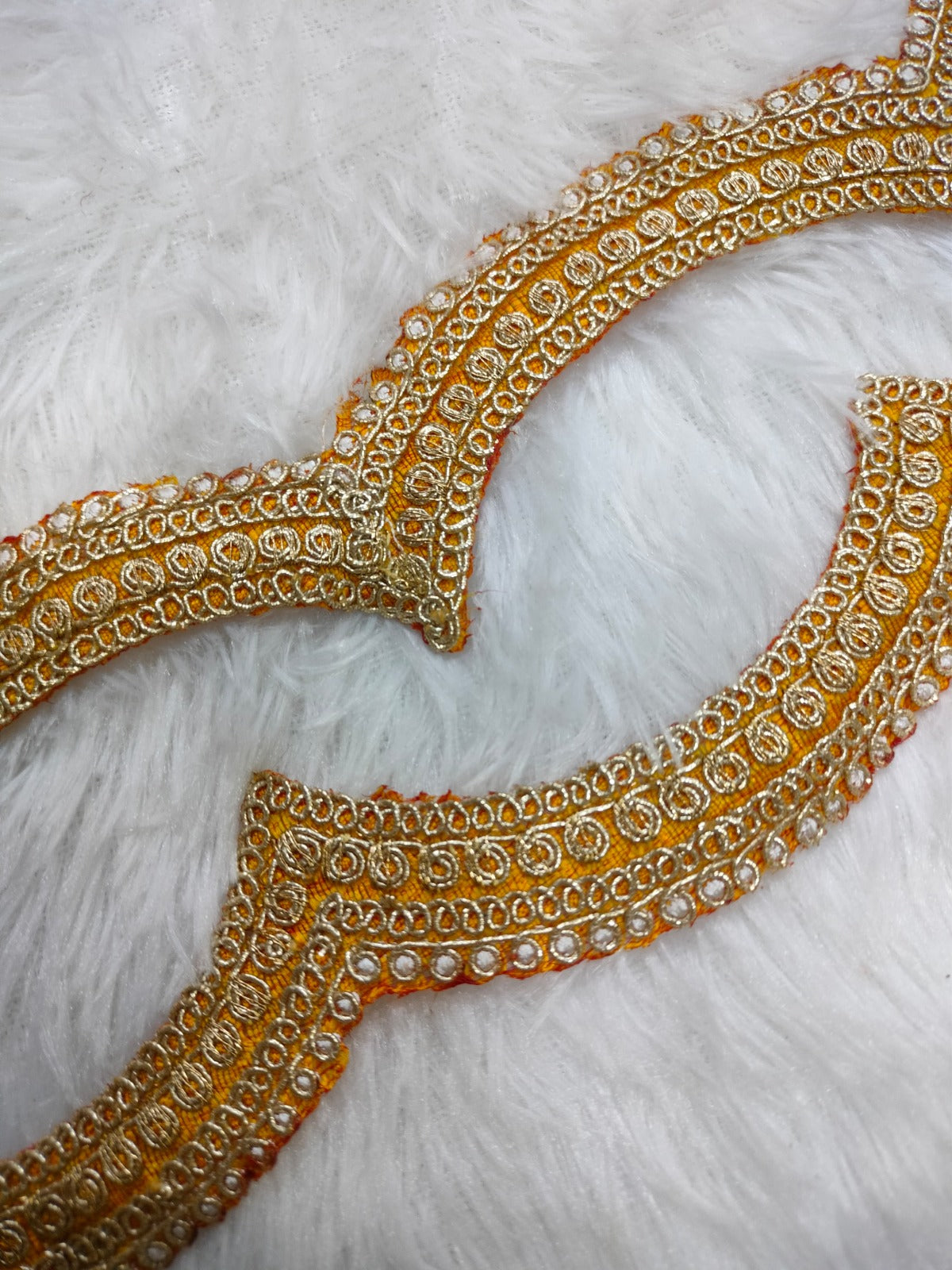 Orangish Yellow Fancy Embellished Trim